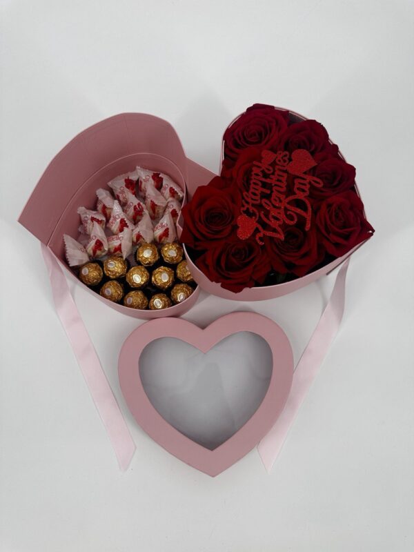 Luxury box roses and candies