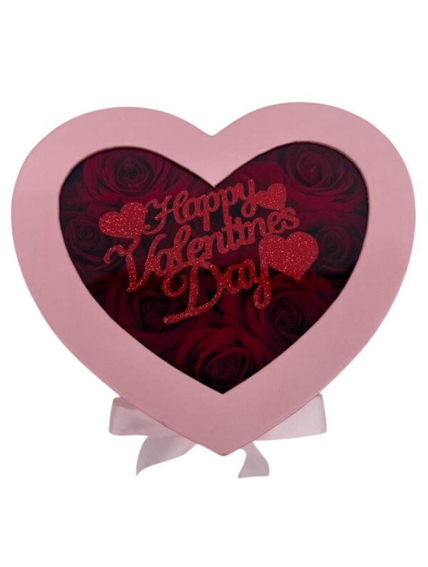 Heart shaped box with roses and candies - Image 3