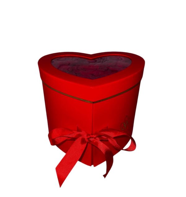 Heart shaped box with roses and candies - Image 2